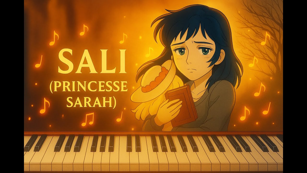 أغنية بداية سالي - سبيستون 🎵 Sali (Princesse Sarah) - Spacetoon | Piano Tutorial (Falling Notes) 🎹