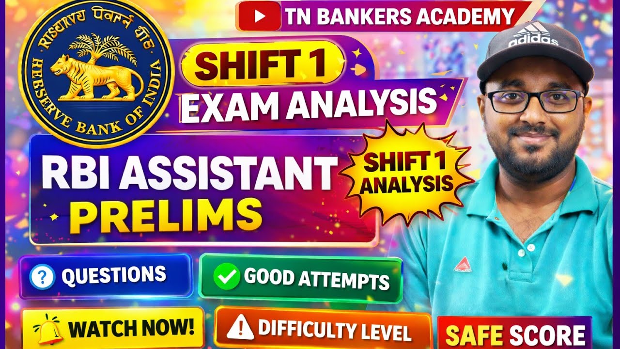 Shift 1 (11:30 AM) - Safe Attempts ✅ & RBI Assistant Prelims 2026 Analysis 😱 Real Exam Review