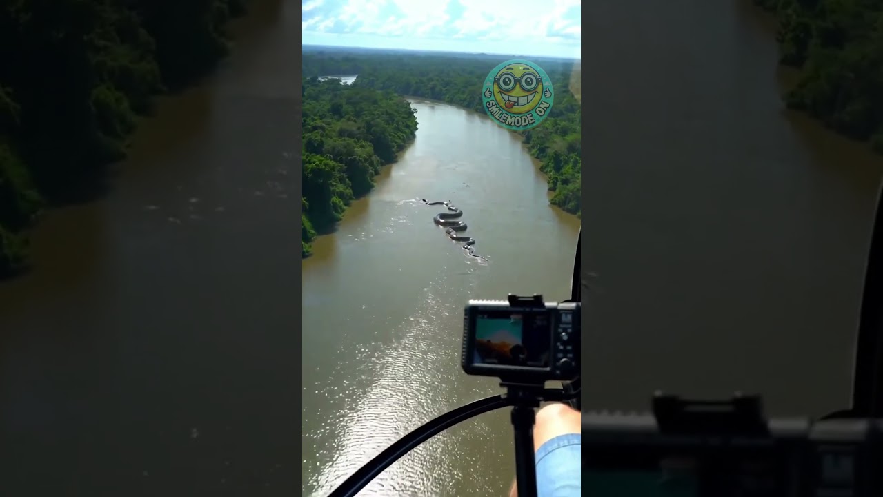 Giant Snake Spotted from Helicopter &ndash; Is This Real?! #MassiveSnake #CaughtOnCamera #ViralFootage