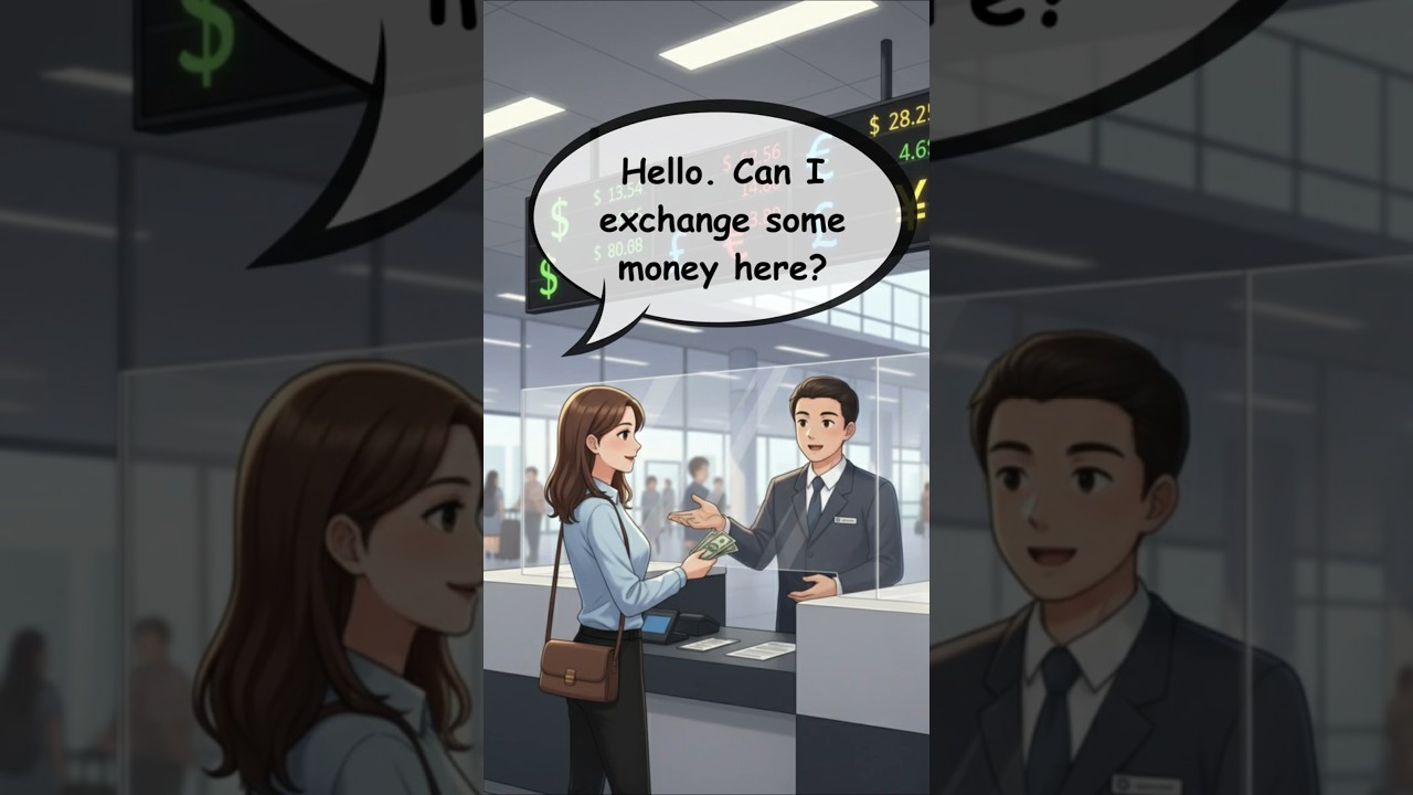 ✈️ Currency Exchange at the Airport &ndash; Simple English Dialogue | Learn English for Travel