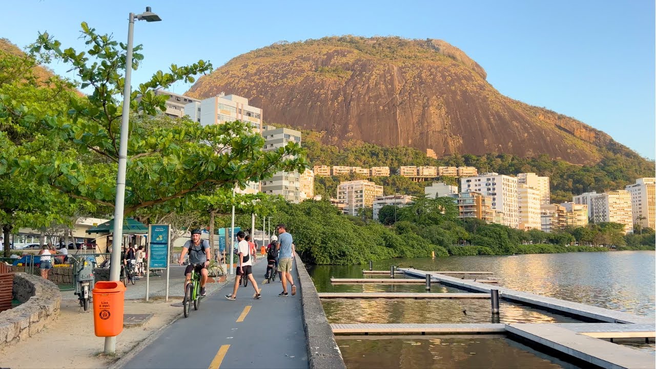 WALKING AROUND RODRIGO DE FREITAS LAGOON | RIO DE JANEIRO, BRAZIL 【4K】