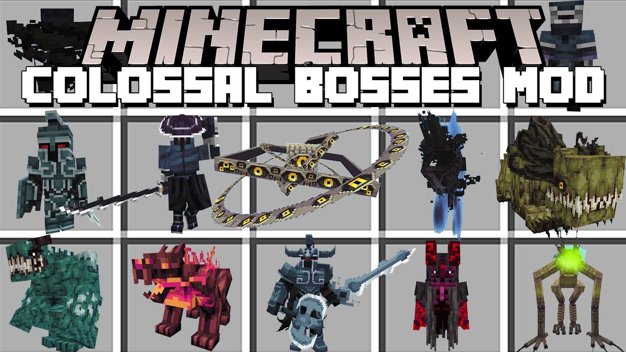 Minecraft COLOSSAL BOSSES MOD / NEW CUSTOM BOSS MOD! (Minecraft Mods)