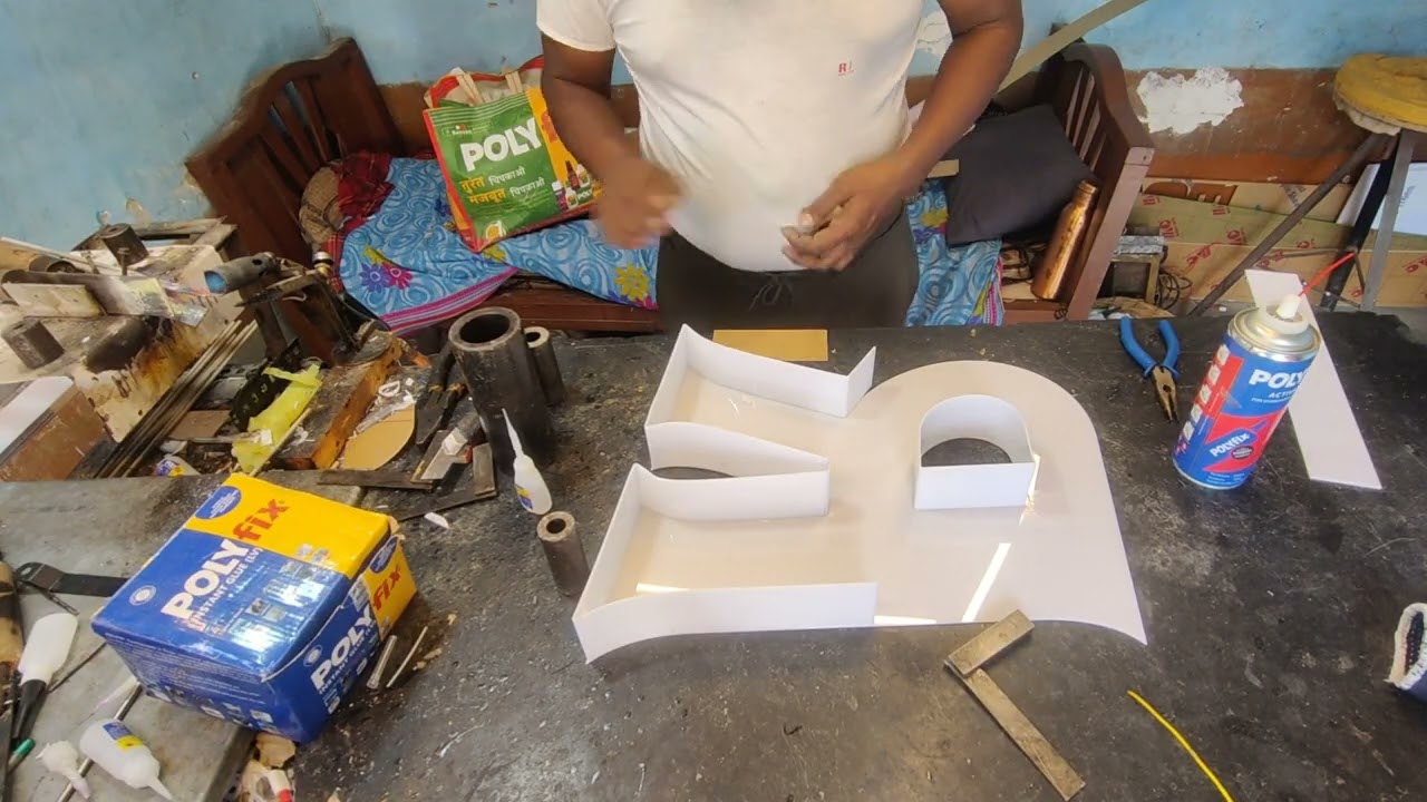 How To Make Acrylic Letter Raizing ಅಕ್ರಿಲಿಕ್ ಲೆಟರ್ ರೈಸಿಂಗ್  used Polyfix glue 8882946874