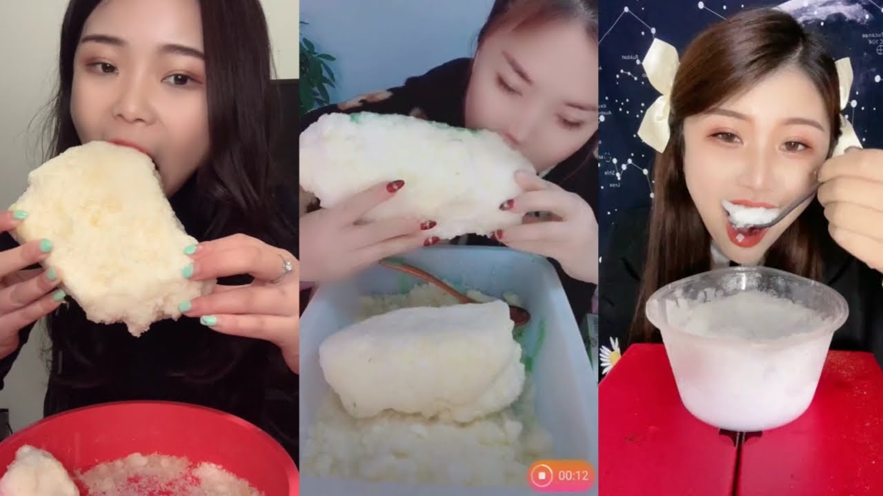 EXTREMELY SQUEAKY DRY FREEZER FROST AND WHITE & YELLOW SHAVED ICE EATING ASMR