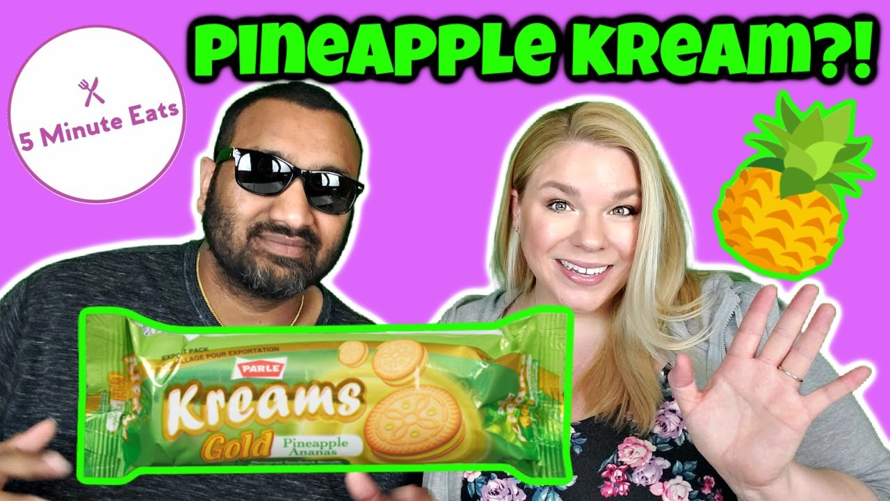 Parle Kreams Gold Pineapple Sandwich Biscuits Review