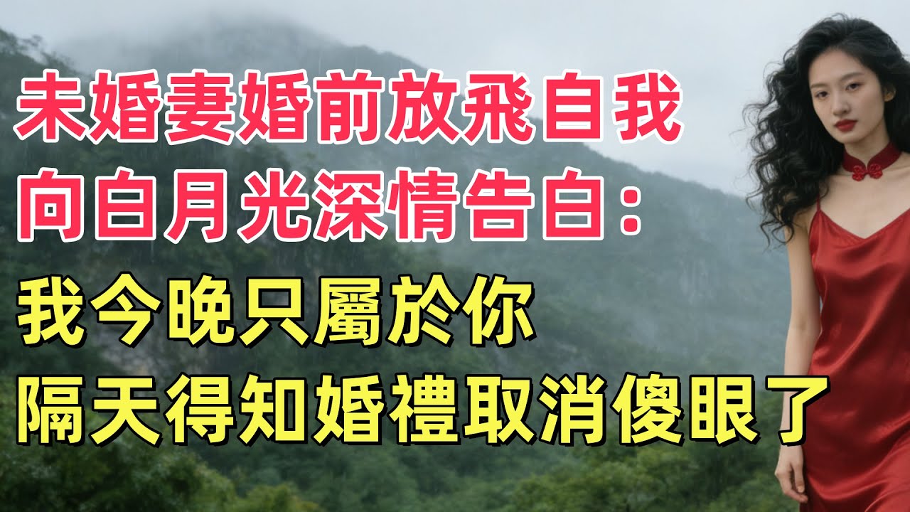 未婚妻婚前放飛自我，向白月光深情告白：我今晚只屬於你，隔天得知婚禮取消傻眼了