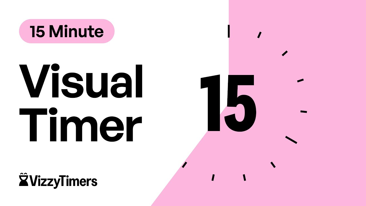 15 Minute Visual Countdown Timer For Classroom, Parents, Kids, ADHD focus, Workouts, by Vizzy Timers
