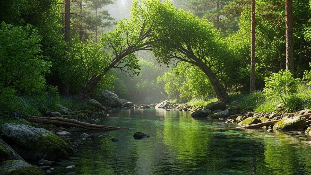 Forest River Ambience 🌿🌊 Soothing Water and Nature Sounds for Deep Sleep #2043