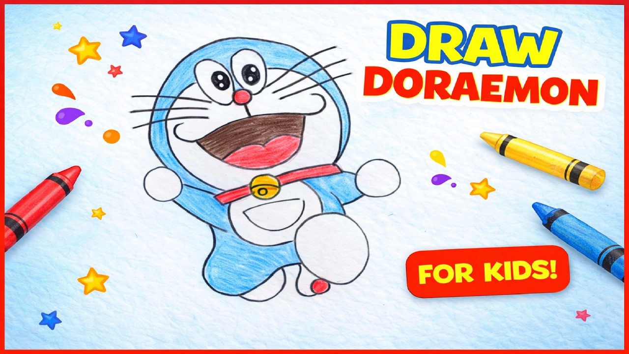 How to Draw Doraemon Easy Step by Step | Cute Drawing for Kids