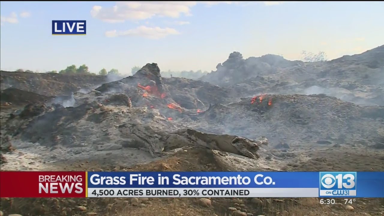 Grass Fire In Sacramento County