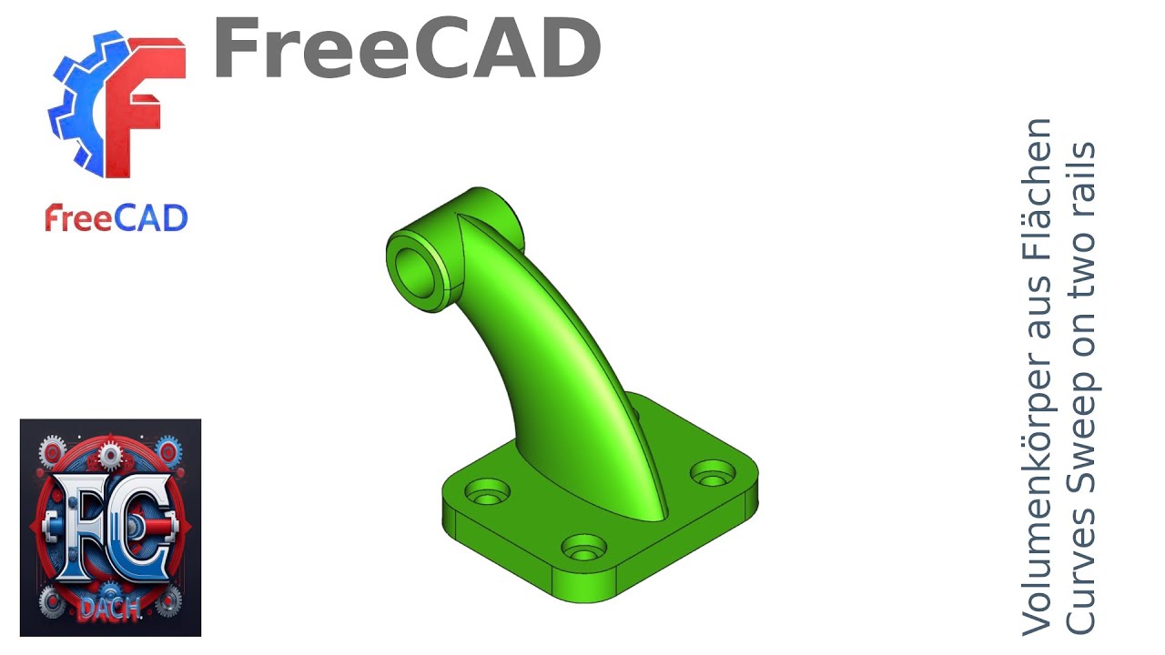 FreeCAD 1.0 - Volumenkörper aus Flächen