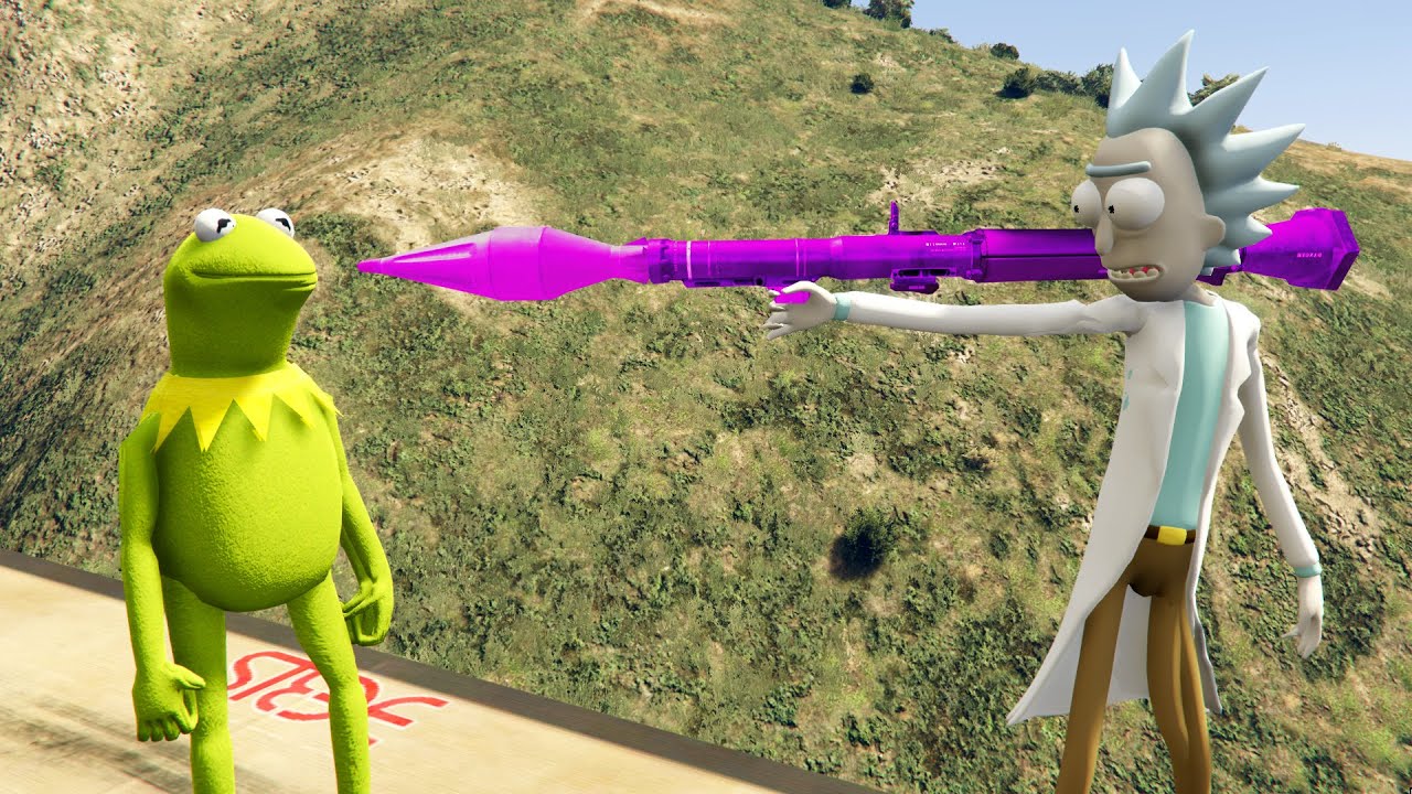 Rick VS Kermit the frog in GTA 5 Unstable Ragdolls (Euphoria physics) episode 1