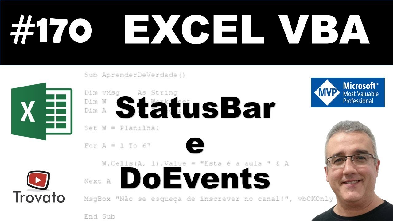 #170 - Excel VBA - StatusBar e DoEvents