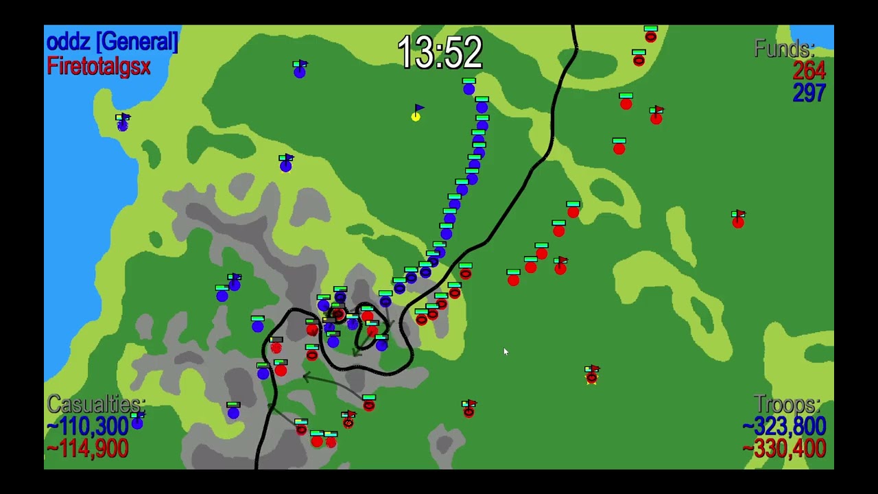 The Most Chaotic game of War of Dots I have ever played