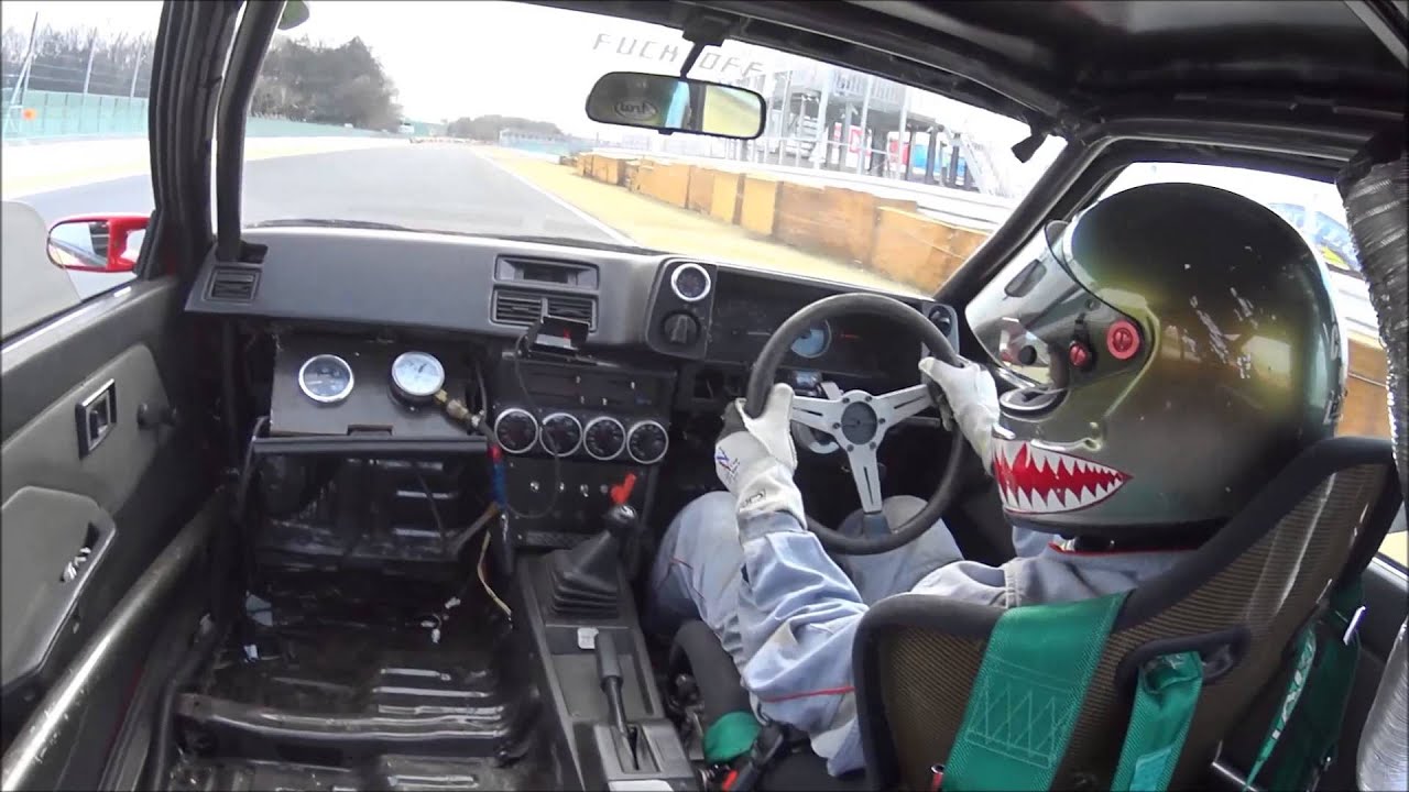 Tsukuba 2000 "AE86 4AG for man" break in 筑波２０００ ならし（オチ付き）