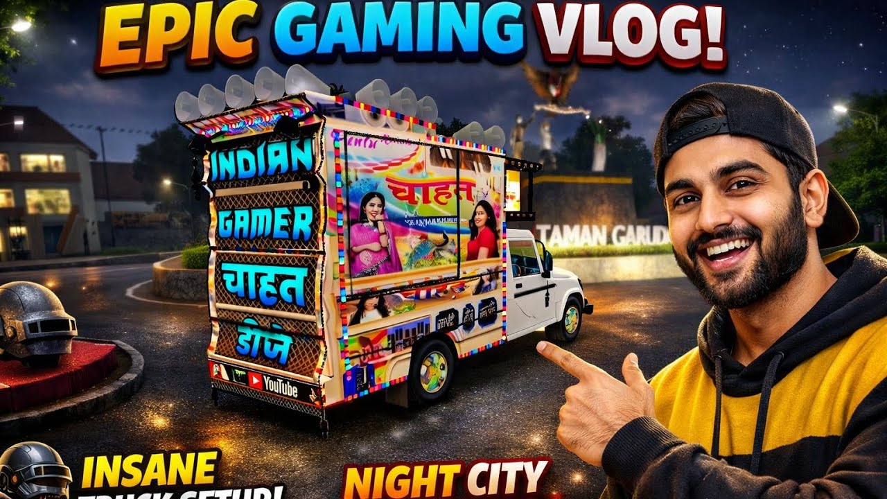Insane DJ Truck + Gaming Vlog 🤯 | Night City Adventure#dj #video #song #subscribe #gaming 