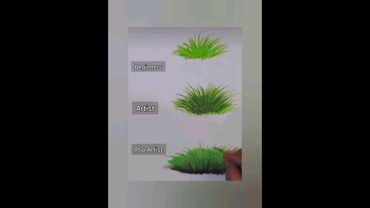 How To Draw A Grass In Reallasti For Beginners 👩&zwj;🎨#art#easy#grass#drawing#artist#artwork#youtubeshor