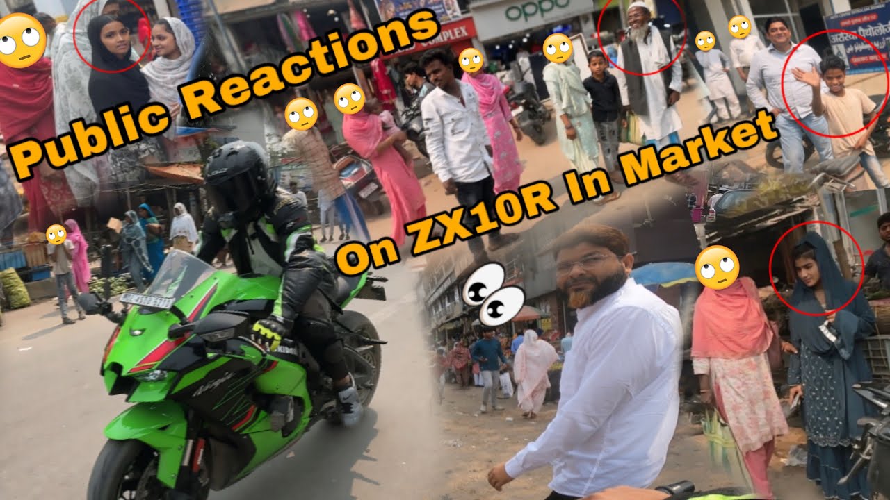 Crazy Public Reactions 🥹 On ZX10R In Market | ​⁠@TheAshuRider