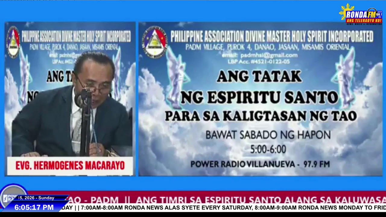 ANG TIMRI SA ESPIRITU SANTO ALANG SA KALUWASAN SA TAWO!