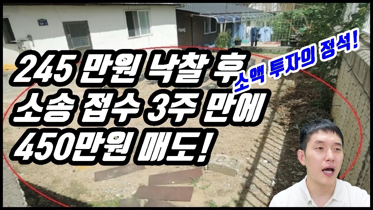 245만원 낙찰 후 소송 접수 3주 만에 450만원 매도! ㅣ소액 투자의 정석