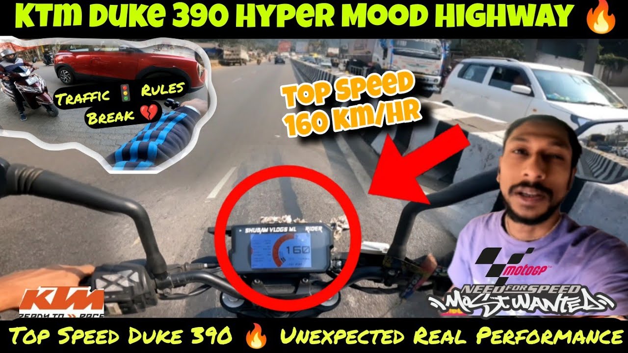 KTM Duke 390 Hype Riding At Highway ⚡ || Break The Traffic 🚦 Rules || Duke 390 Top Speed 💥