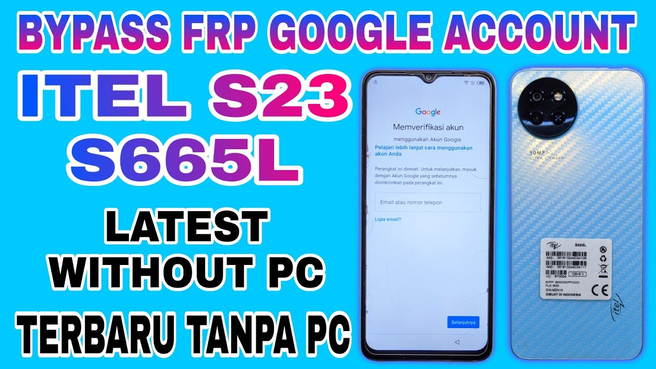 BYPASS FRP AKUN GOOGLE ITEL S23 TERBARU TANPA PC | FIX BYPASS FRP GOOGLE ACCOUNT ITEL S23 WITHOUT PC