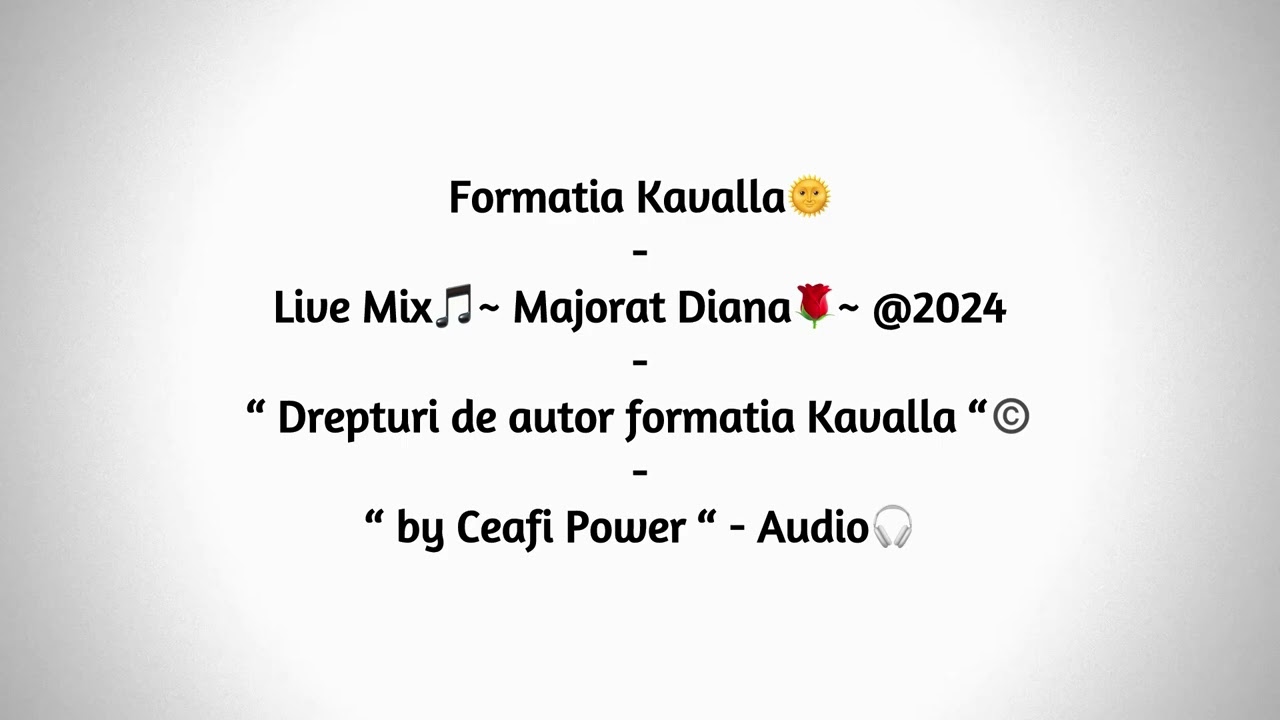 Formatia Kavalla - Live Mix - Majorat Diana - 267