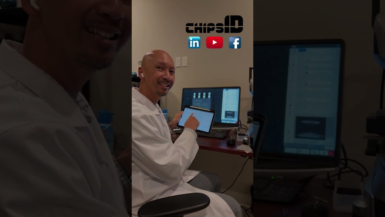 Cataloging Microchip MCP1410T-I/SN Golden Sample with Keyence Digital Microscope