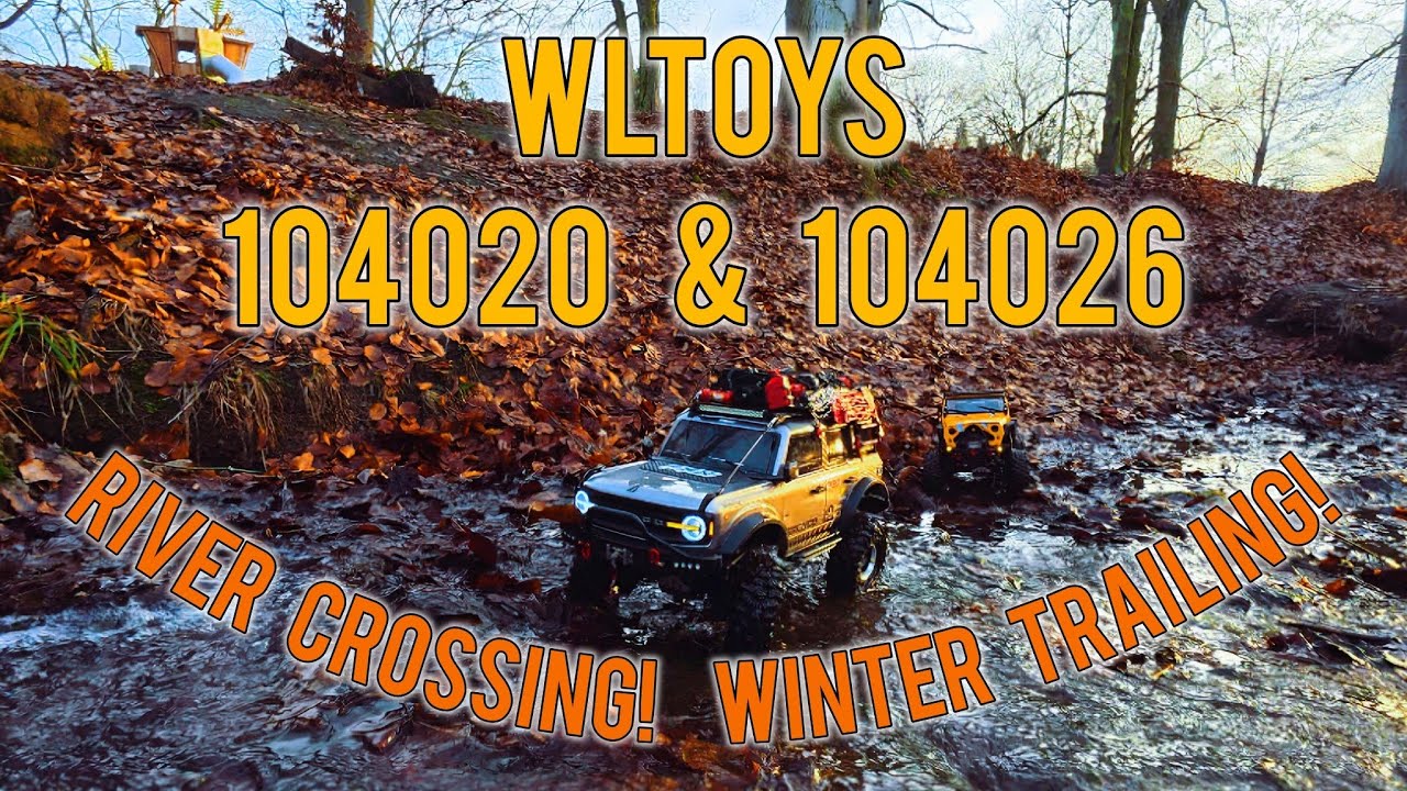 Can they handle the river? #WLtoys 104020 & 104026 Winter Run!