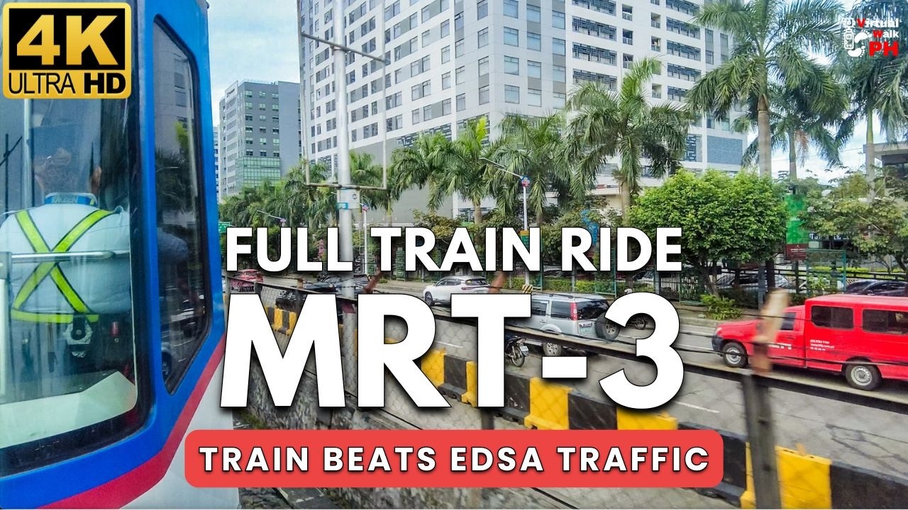 [4K] MRT-3 Full Train Ride | Fastest Way to Commute EDSA Right Now