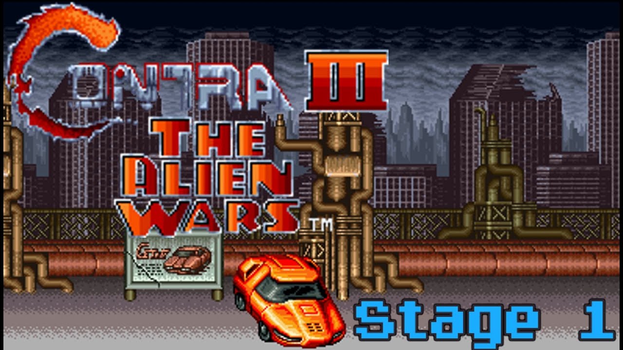 Contra III: The Alien Wars - Stage 1 (Ground Zero)