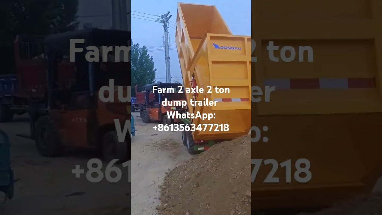 Farm 2 axle 2 ton dump trailer #Farm#semitrailer