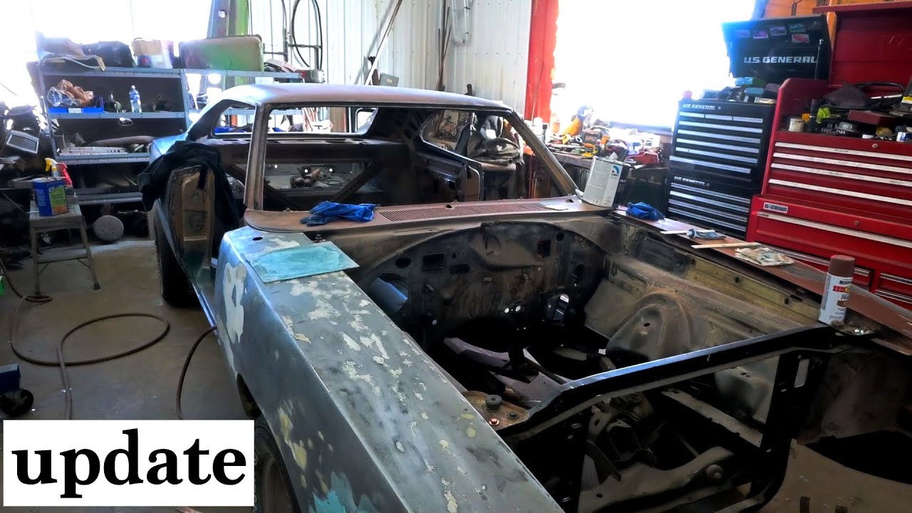 Продолжение работы над проектом Dodge Charger 1968 года.