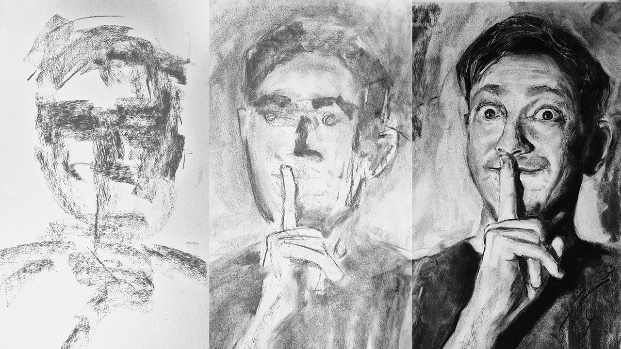 7 Minute Portrait Drawing in Baroque Atelier Amsterdam | Charcoal Realism
