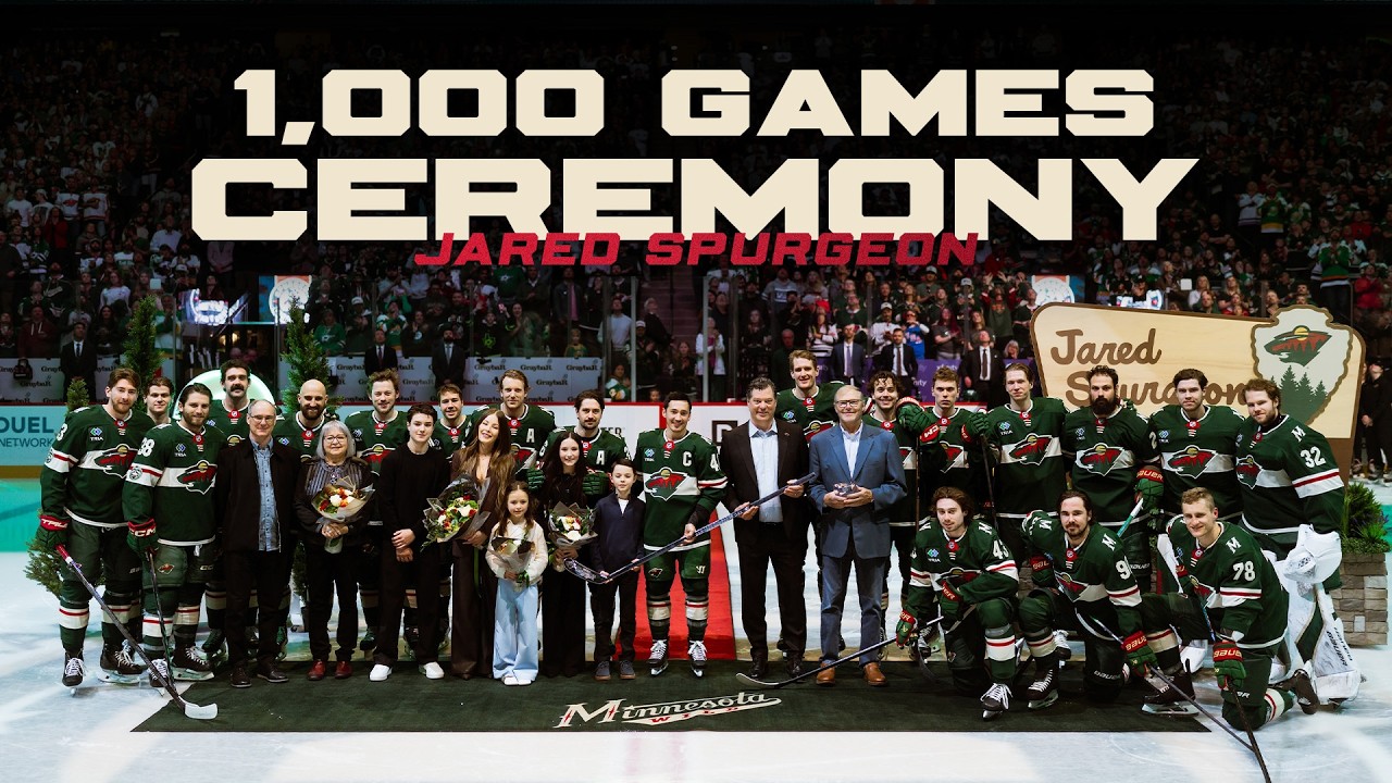 Celebrate Captain Jared Spurgeon with the full pre-game ceremony of his 1000th game