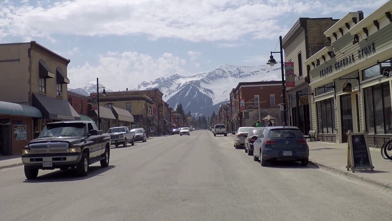 Fernie BC Canada - Driving in City/Town - Ultimate Winter Sports Resort