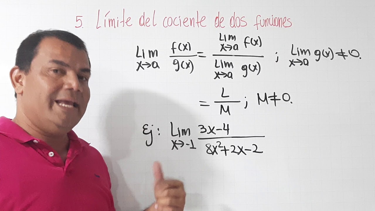 1.5. Límite del cociente de dos funciones