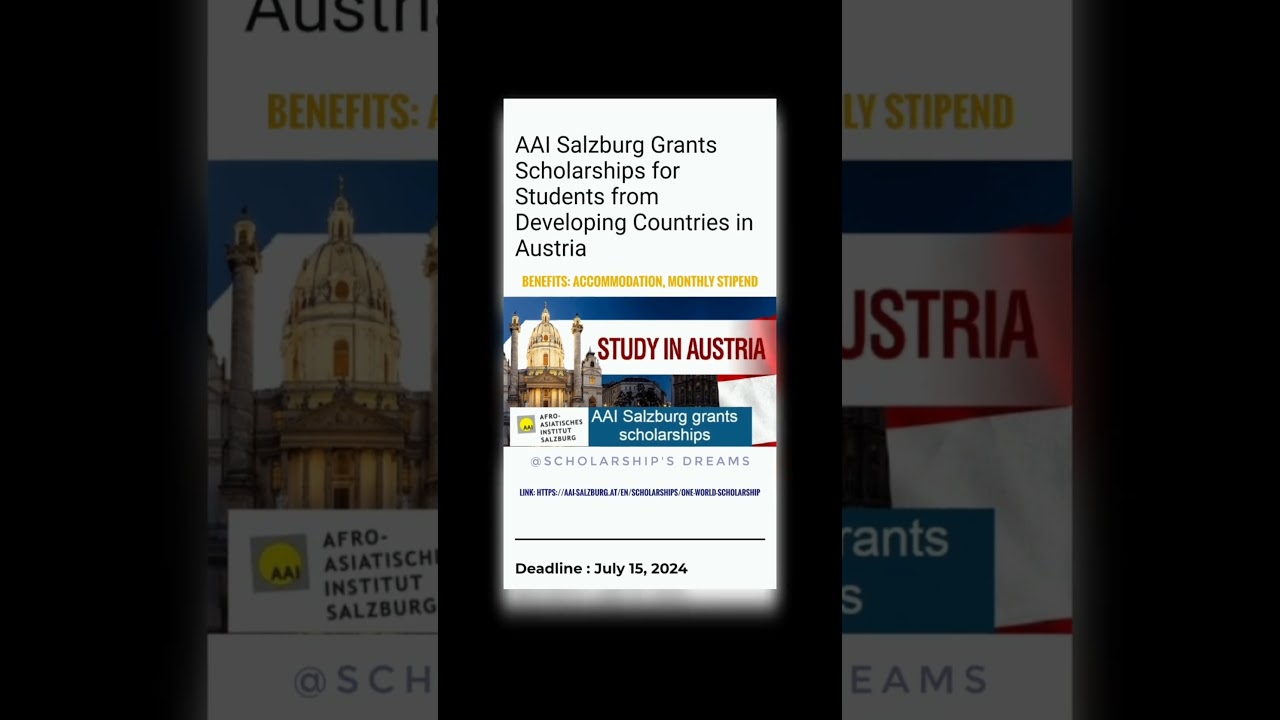 AAI Salzburg Grants Scholarships for Developing Countries (Fully Funded) #scholarship#2024  #fyp