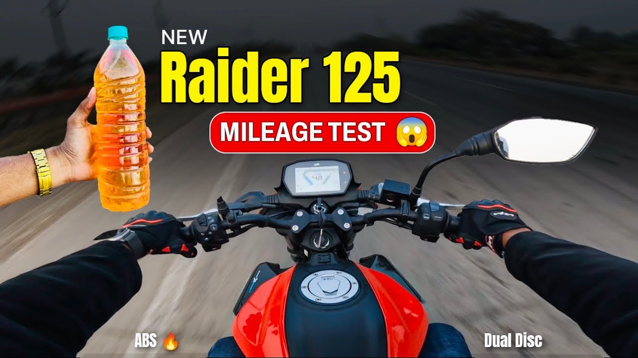 New Updated Raider 125 Mileage Test 🔥| Shocking Result 😱 2026 | #tvs #raider125 #sp125