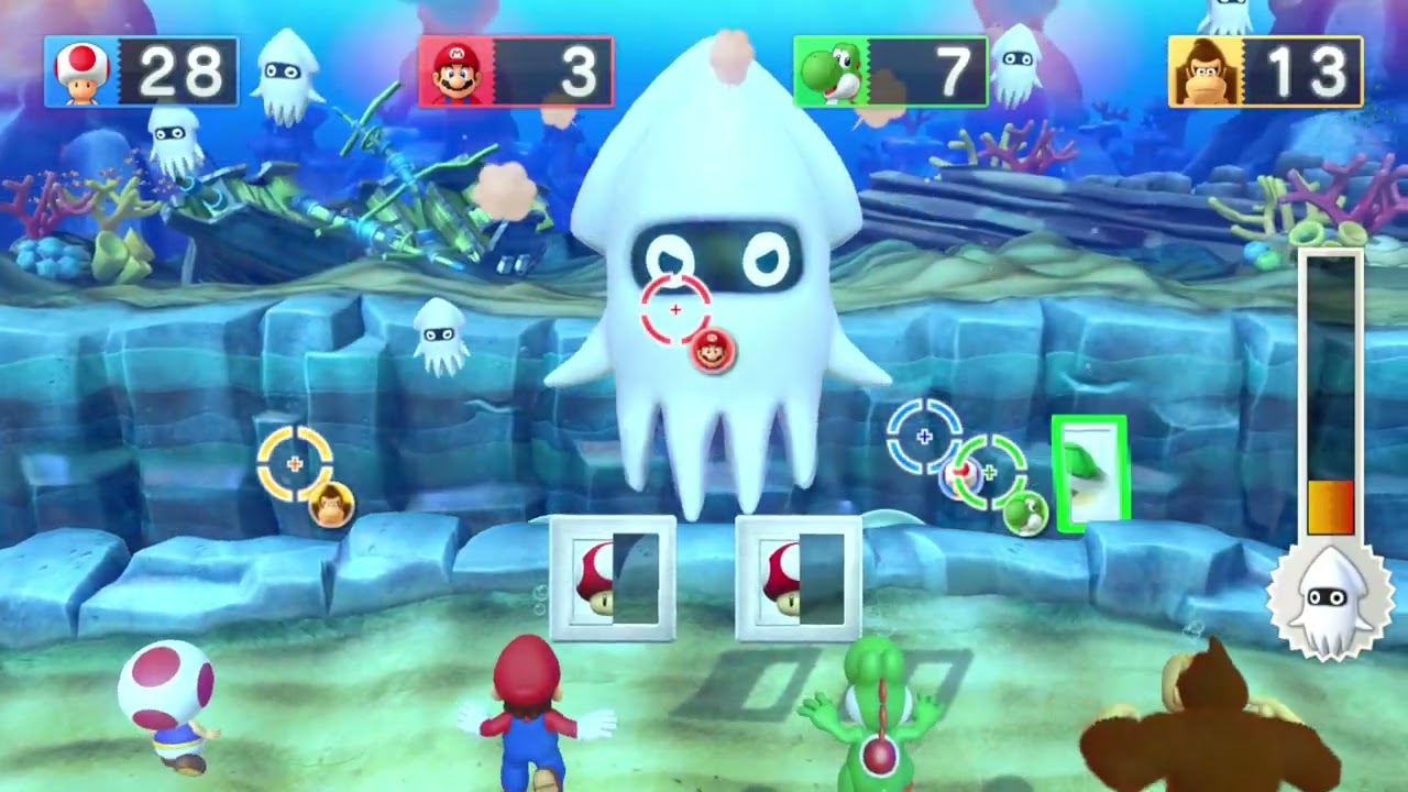 Mario Party 10 Minigames - Toad vs Yoshi vs Mario vs Donkey Kong (Very Hard)