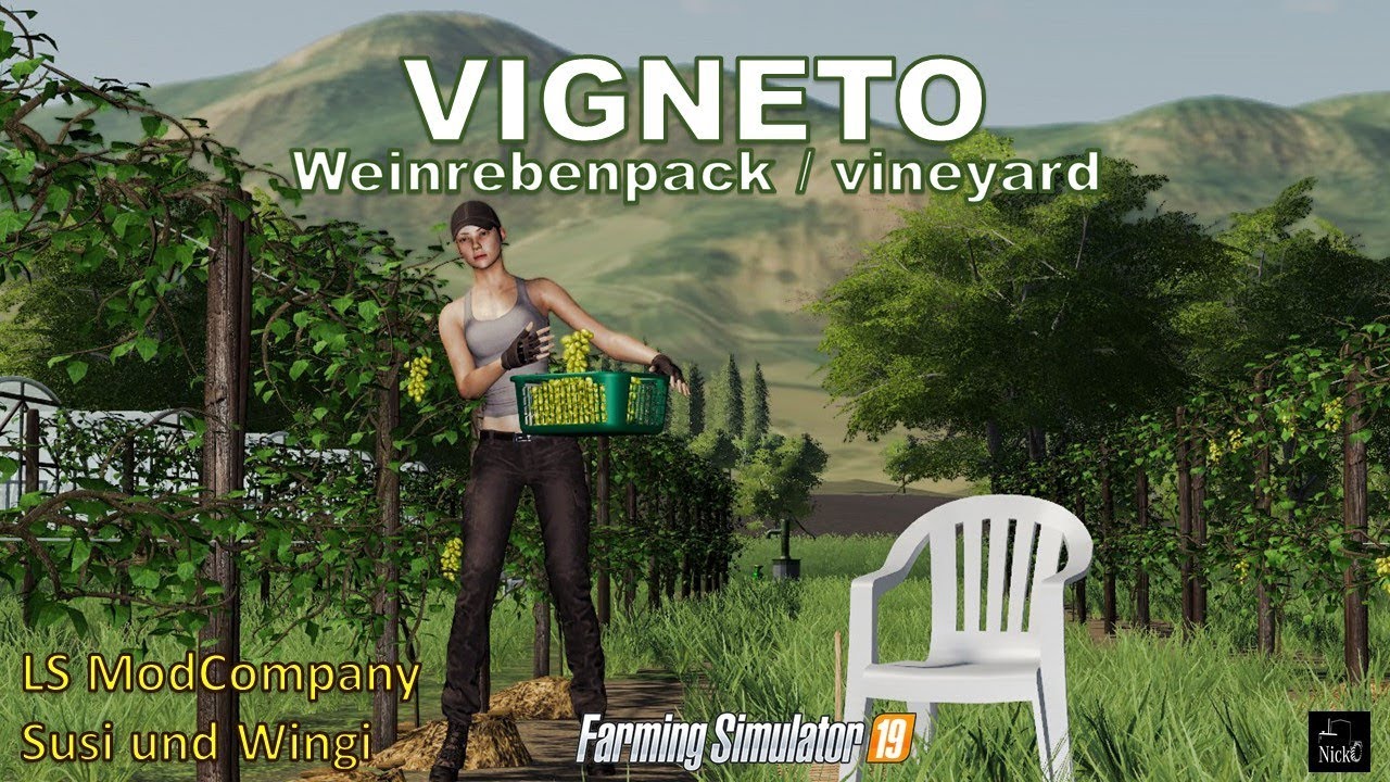 Farming Simulator 19 🍇 Vigneto (Weinrebenpack/vineyard) by LSMC/Susi&Wingi - presentazione mod