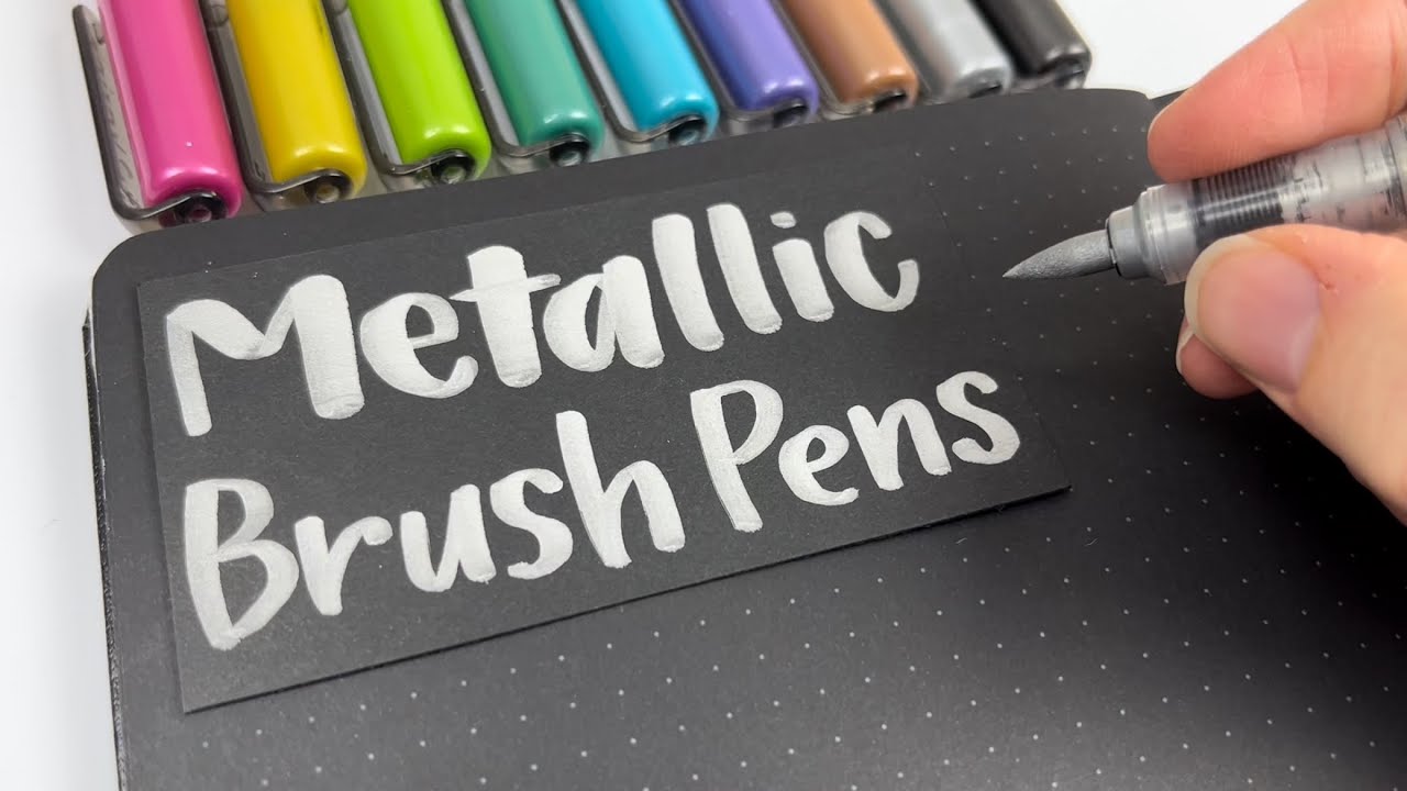 Every METALLIC Brush Pen I Own! | Brush Pen Inventory Part 4