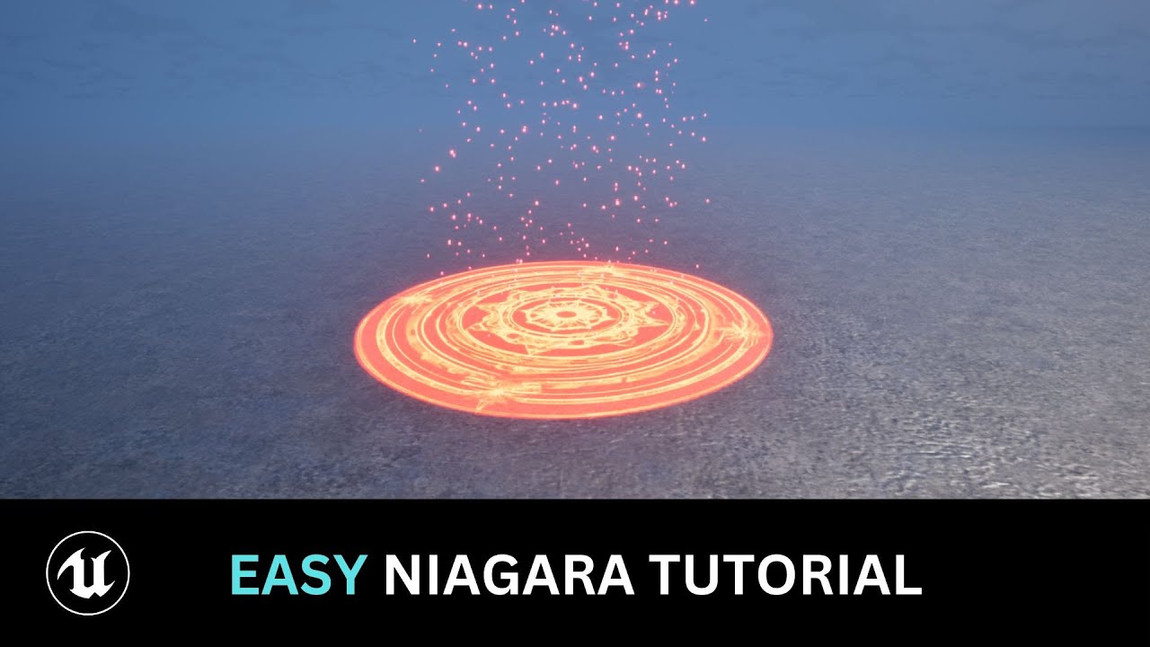 Обучающее видео по Unreal Engine 5 Niagara: простой эффект магического круга для начинающих