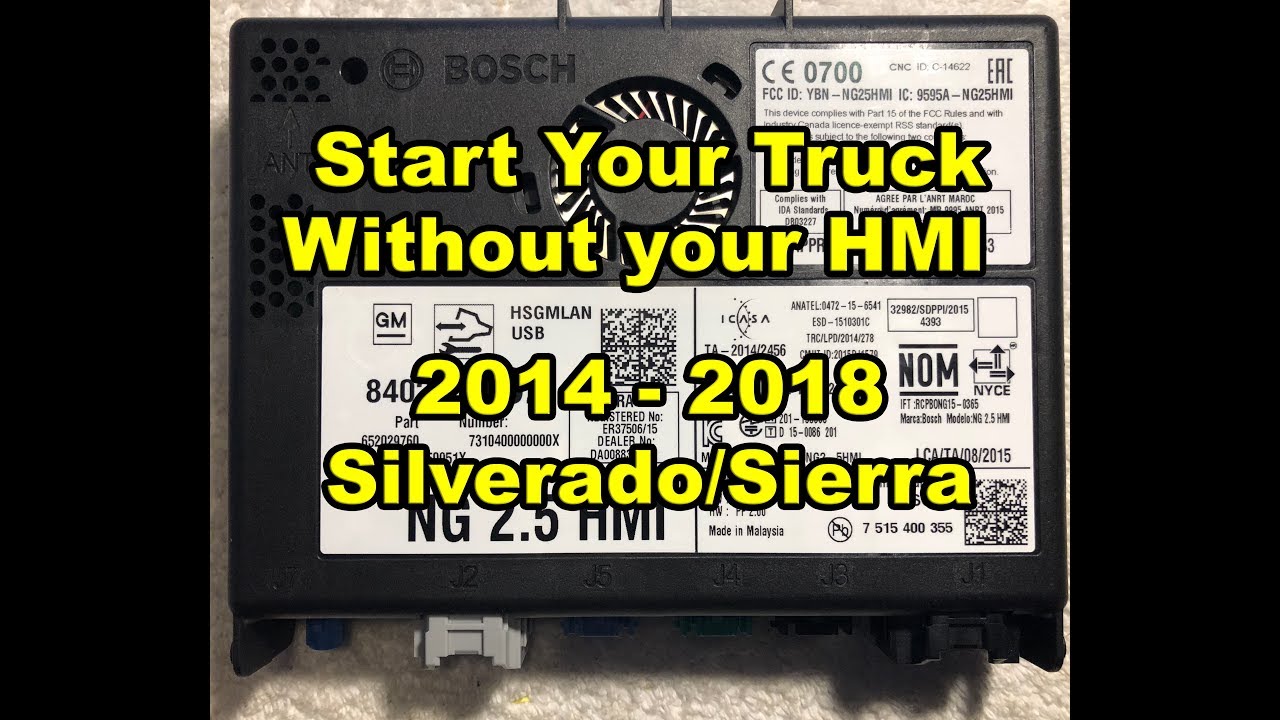 2014–2018 Silverado/Sierra: заведите свой грузовик без HMI!
