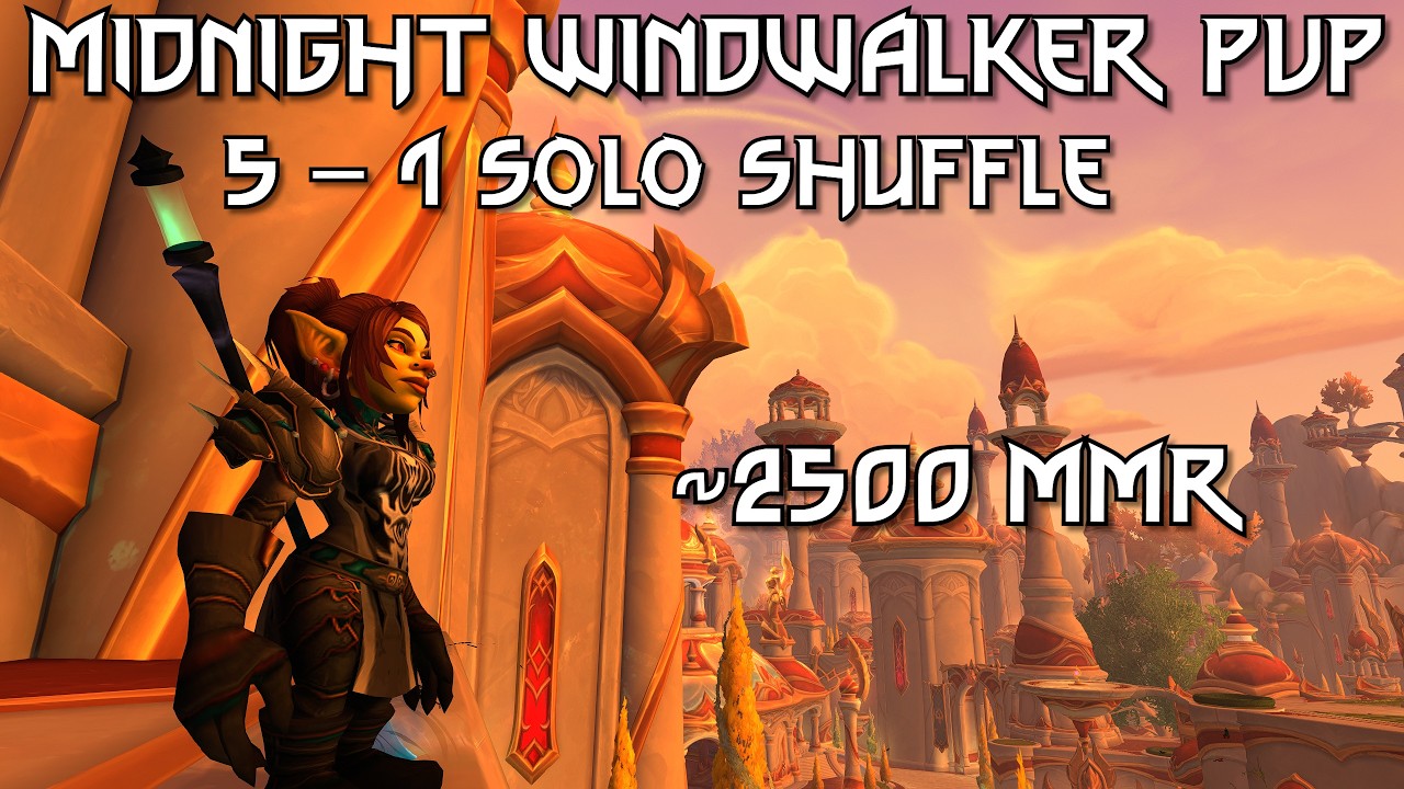 Midnight Windwalker PvP || 5-1 Solo Shuffle - 2500 MMR  || WoW Patch 12.0.5