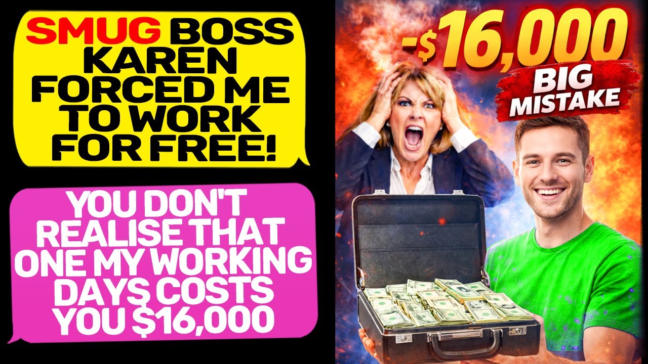 Smug Boss Karen Forced Me to Work for Free! I Came Back Monday and Cost Him $16,000 EntitledPeople