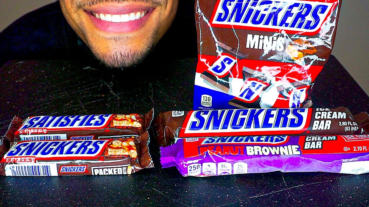 Батончики SNICKERS ASMR, мороженое MuKBANG, шоколад, без разговоров, конфеты JERRY