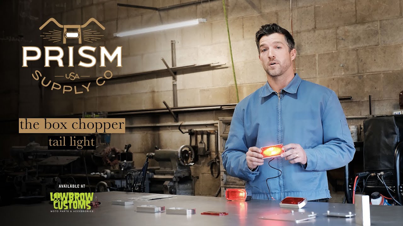 Prism Supply Co. - The Prism Box Chopper Tail Light Ultra Thin, LED, & Waterproof for Motorcycles