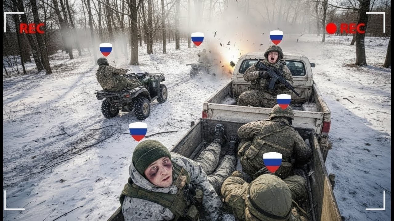 Ukrainian Drone Halts Russian Infantry Advance