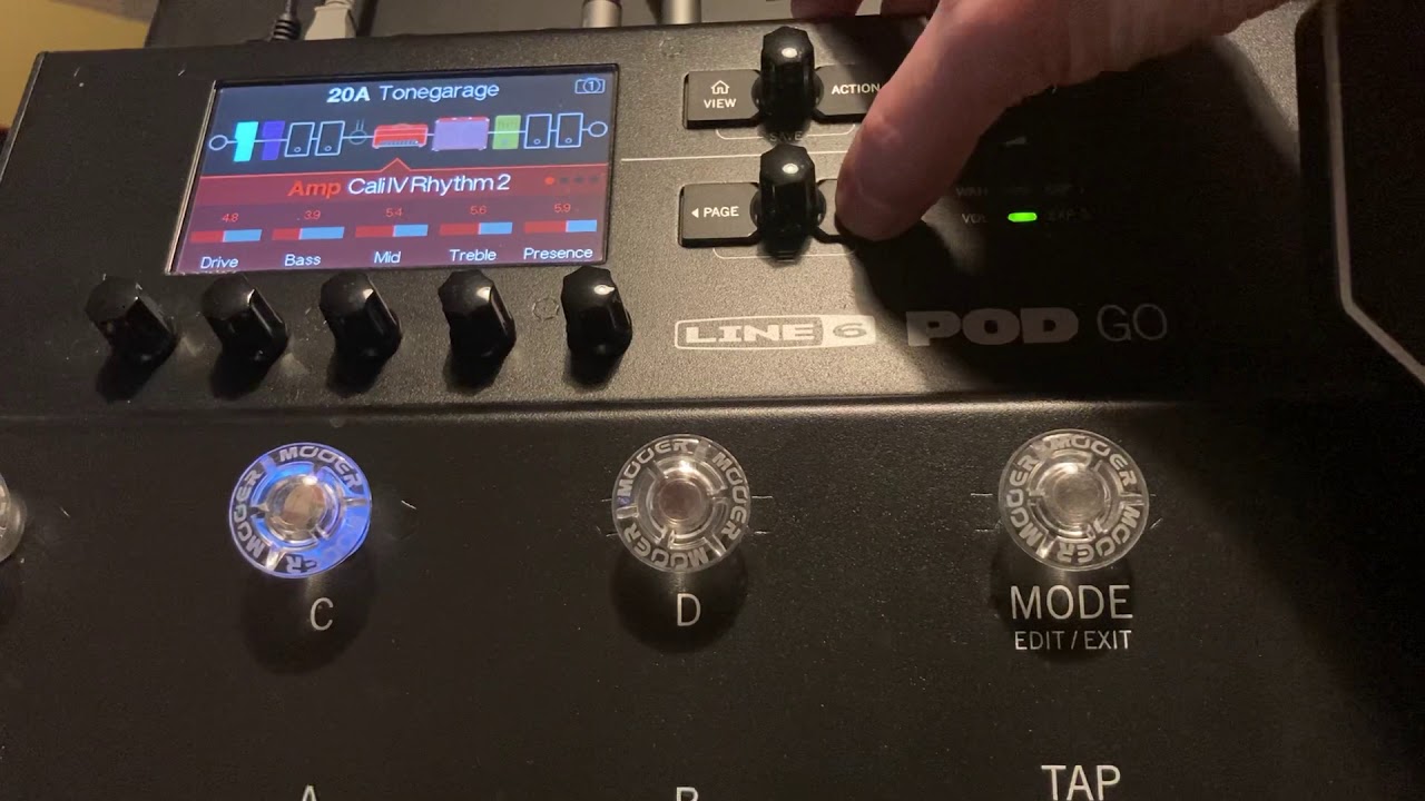 Tonegarage TV edit view amps and cabinets for the Line 6 Pod Go